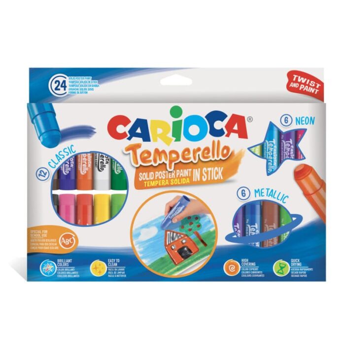 Tempera solida carioca 24 colores