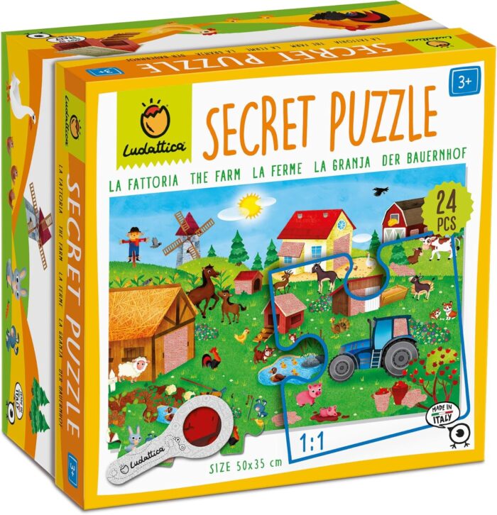 Secret puzzle -  La granja 24 piezas Ludattica