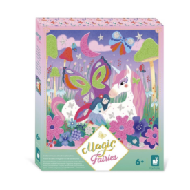 Kit Creativo - Pegatinas y arena Phospho Magic Fairies Janod