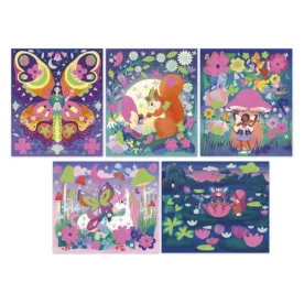 Kit Creativo - Pegatinas y arena Phospho Magic Fairies Janod - Imagen 3