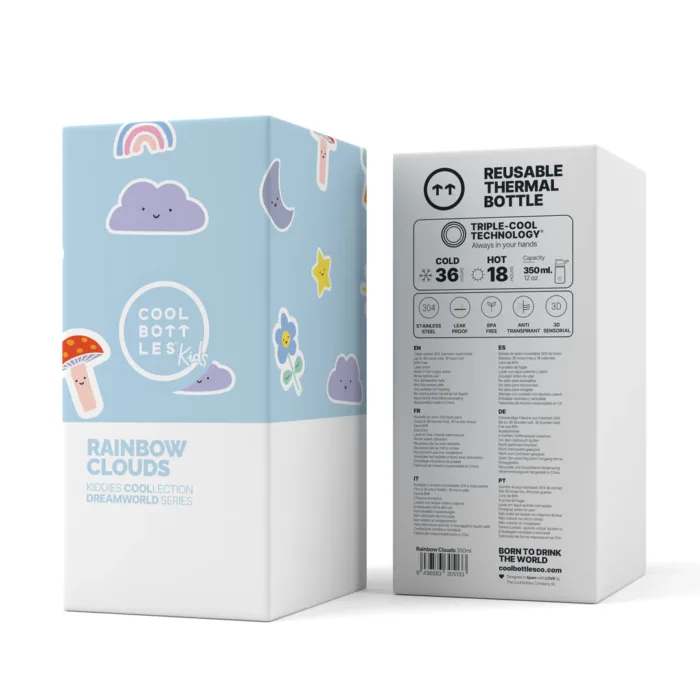 Botella Kiddies 350ml RAINBOW CLOUDS - Imagen 4
