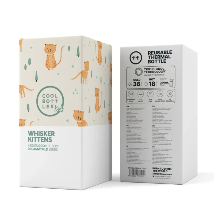 Botella Kiddies 350ml WHISKER KITTENS - Imagen 4