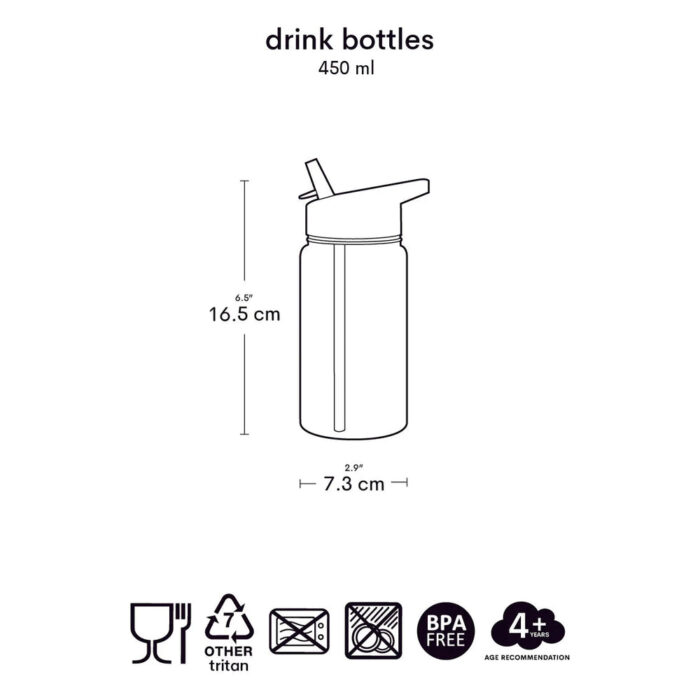 BOTELLA DE TRITÁN 450 ML. · VEHÍCULOS (A Little Lovely company) - Imagen 3