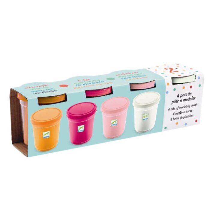 4 BOTES DE PLASTILINA SWEET - DJECO