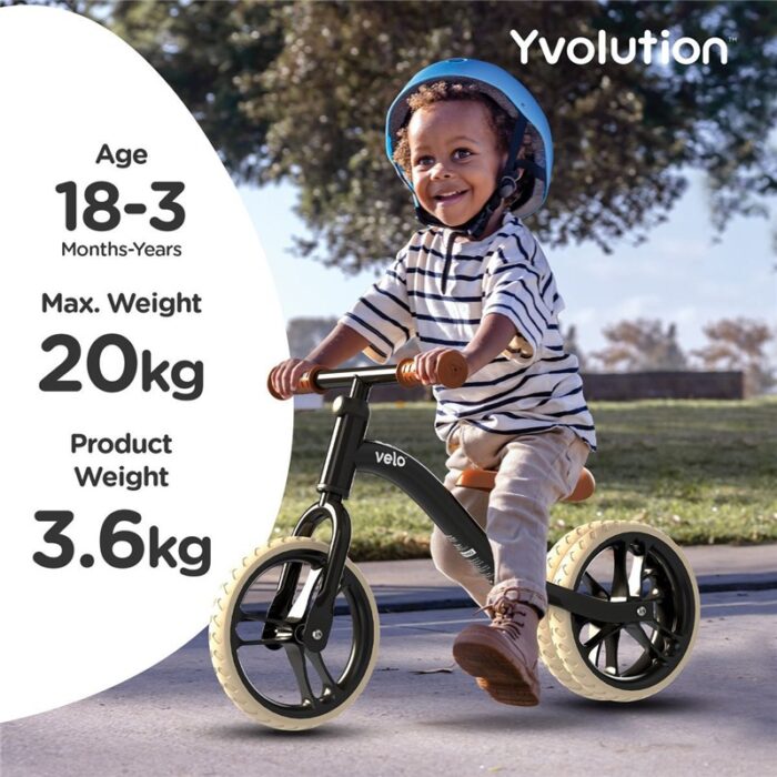 Yvelo Bicicleta de Equilibrio Negra Junior Air - Imagen 4