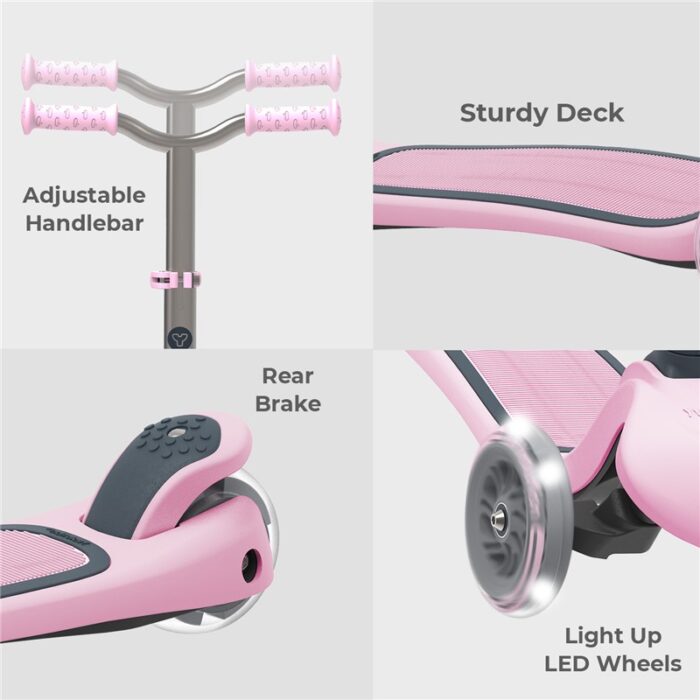 Patinete Air Rosa Yvolution - Imagen 3