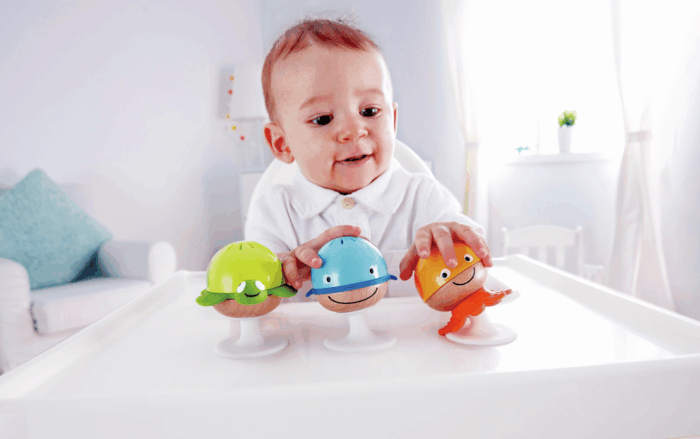 Juego de Sonajeros Adhesivos Animales marinos Hape - Imagen 2