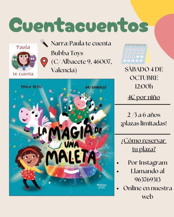 4 oct. Cuentacuentos "La magia de una maleta"