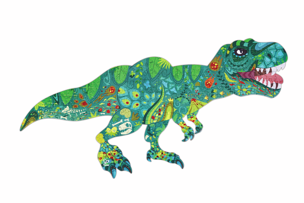 Puzzle de Suelo Brillante de Dinosaurios - 200 pzs Hape - Imagen 2