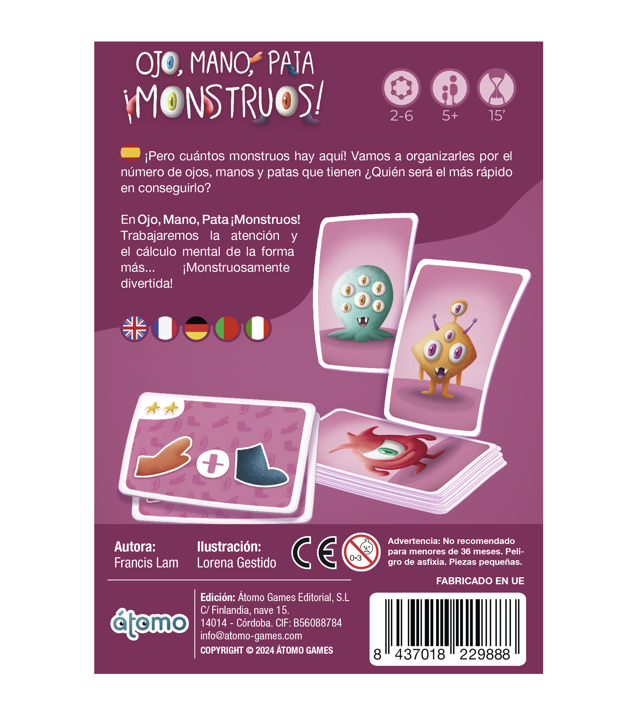 OJO MANO PATA ¡MONSTRUOS! ÁTOMO - Imagen 3