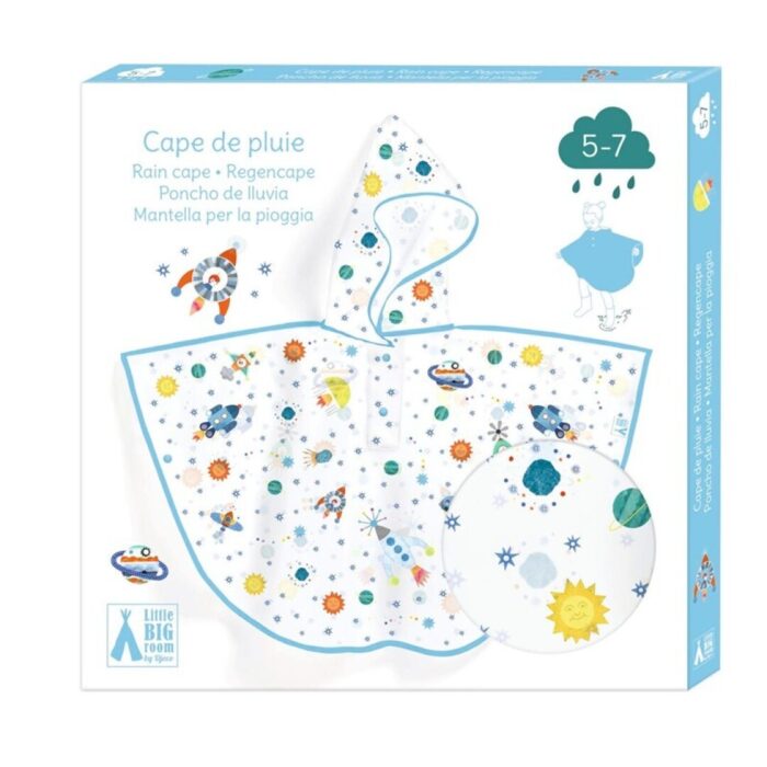 Poncho de lluvia 5-7 años cohete - Djeco