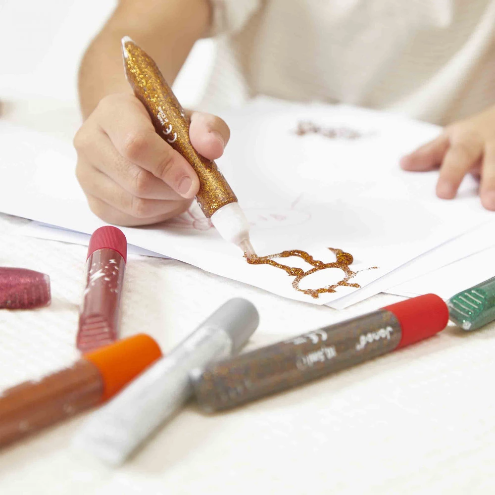 Glitter Glue x9 tubos Janod - Imagen 4