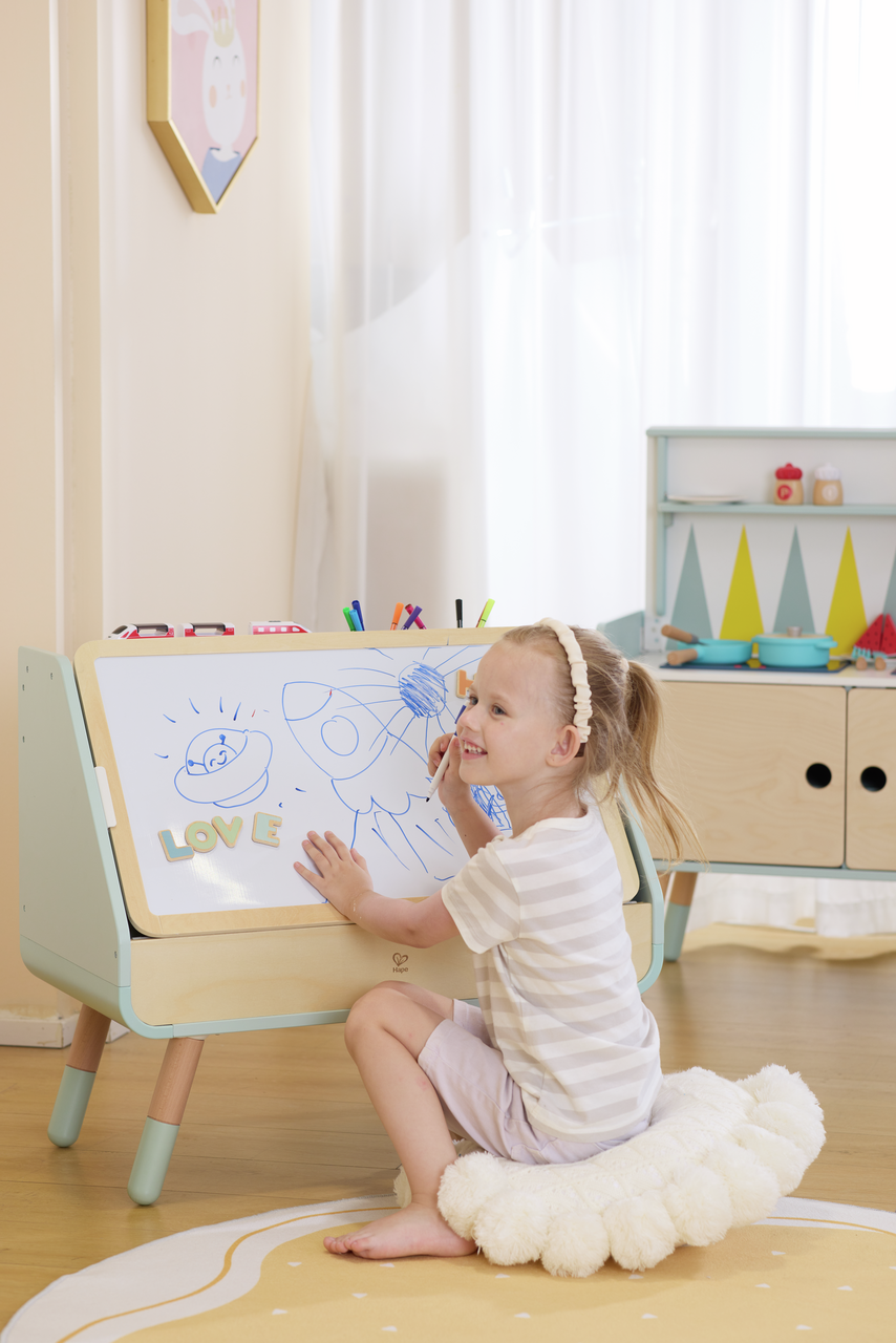 Mesa de dibujo y biblioteca 2 en 1 Hape - Imagen 5