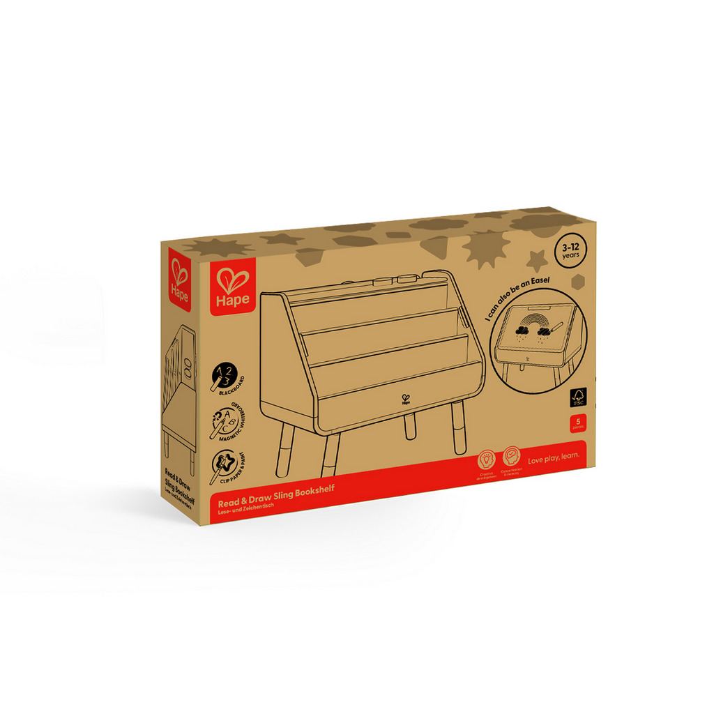 Mesa de dibujo y biblioteca 2 en 1 Hape - Imagen 6