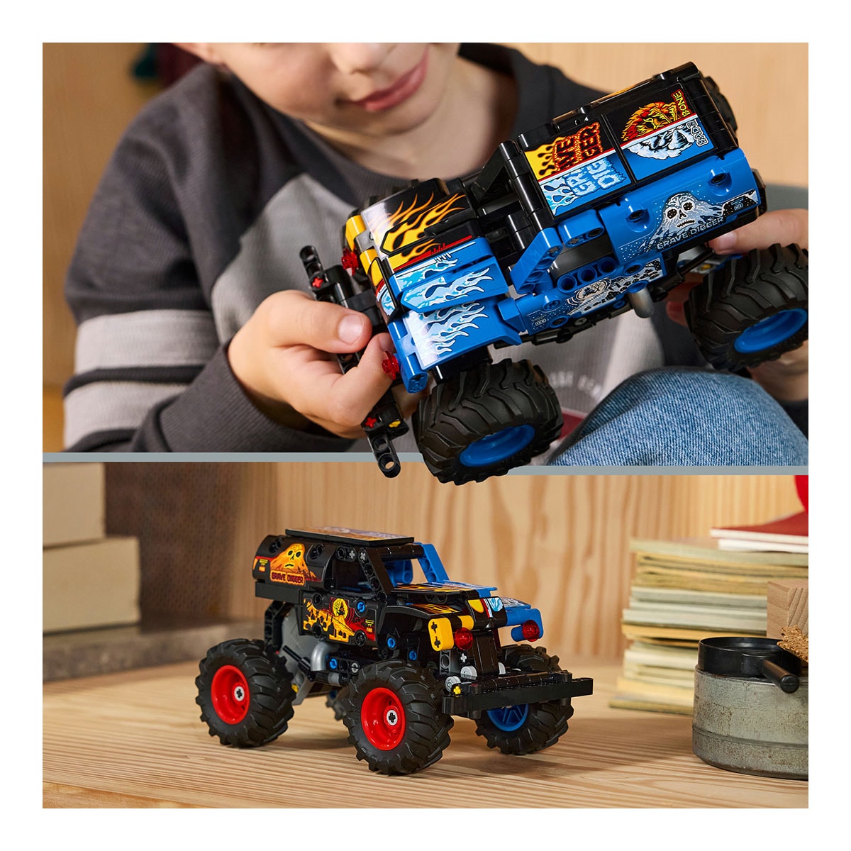 Monster Jam™ Grave Digger™ Fuego y Hielo - LEGO Technic 42219 - Imagen 4