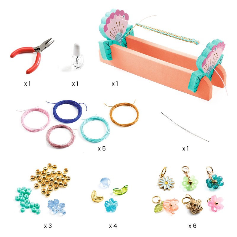 Pulseras de macramé azules - Djeco - Imagen 2