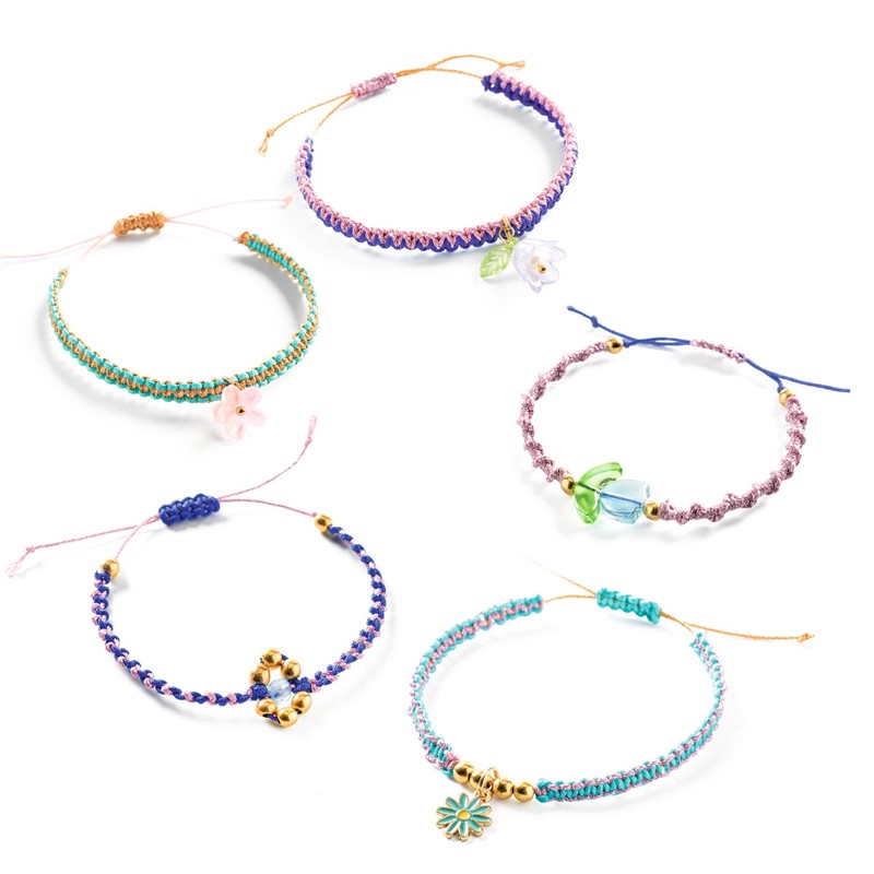 Pulseras de macramé azules - Djeco - Imagen 3
